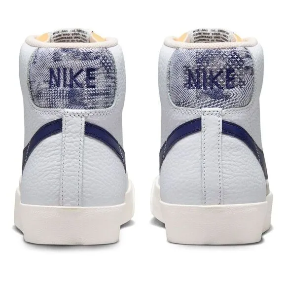 NIB Nike Blazer Mid 77 (Mens Size‎ 9) Shoes FN6877 100 White Washed Denim