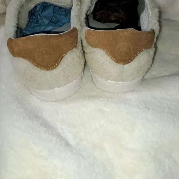 NIB Rag &amp; Bone Standard Issue Lamb Shearling Tennis Shoes in Ivory