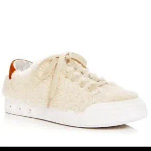 NIB Rag &amp; Bone Standard Issue Lamb Shearling Tennis Shoes in Ivory