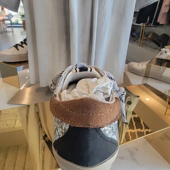NIB Toddler silver glitter tennis shoes