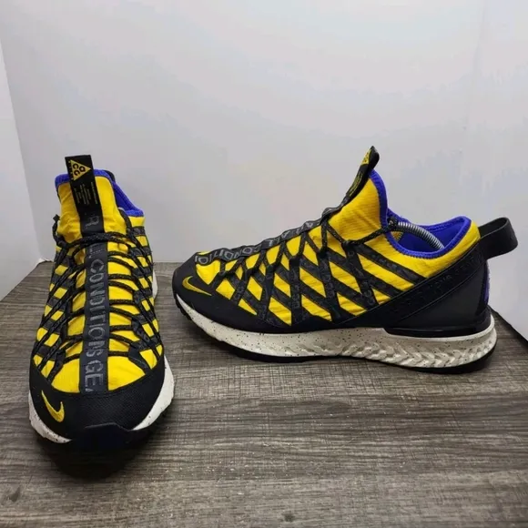 Nike ACG React Terra Gobe K2 LDV Mens Size 12 Shoes Yellow Black Blue Sneakers