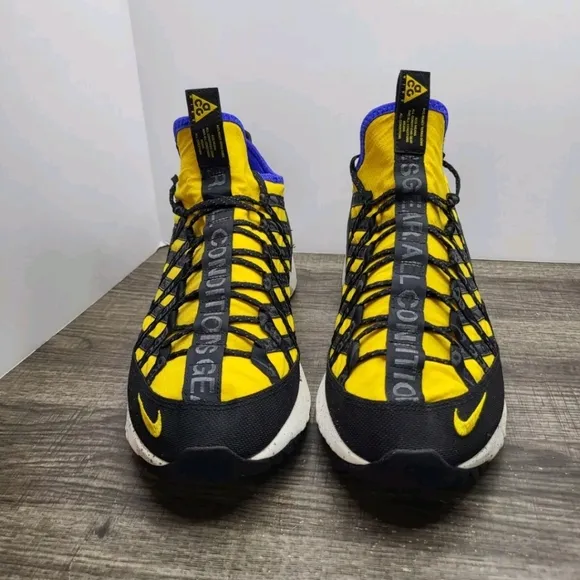 Nike ACG React Terra Gobe K2 LDV Mens Size 12 Shoes Yellow Black Blue Sneakers
