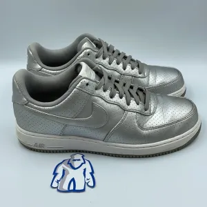 Nike AF1 Low ‘07 LV8 Metallic Silver Men’s Sz 10