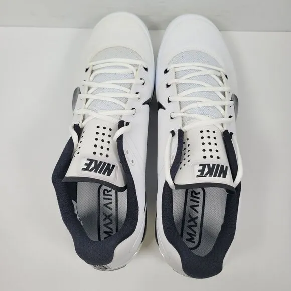 Nike Air Clipper 17 Men's White Black Metal Baseball Cleats 880261-101 US SZ 15