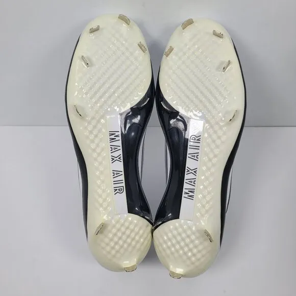 Nike Air Clipper 17 Men's White Black Metal Baseball Cleats 880261-101 US SZ 15