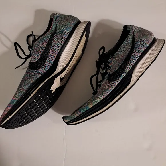 Nike Air Flyknit Racing Road Racer 2.0 Multicolored Running Sneaker Men's 9.5