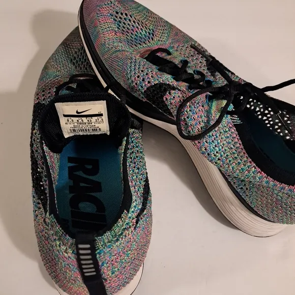 Nike Air Flyknit Racing Road Racer 2.0 Multicolored Running Sneaker Men's 9.5