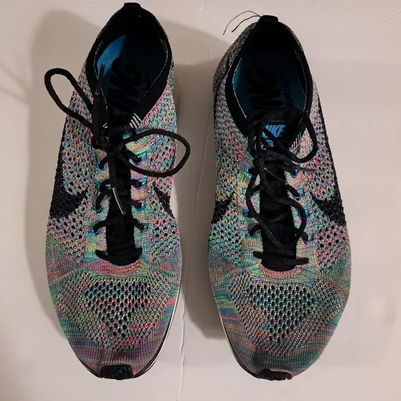 Nike Air Flyknit Racing Road Racer 2.0 Multicolored Running Sneaker Men's 9.5