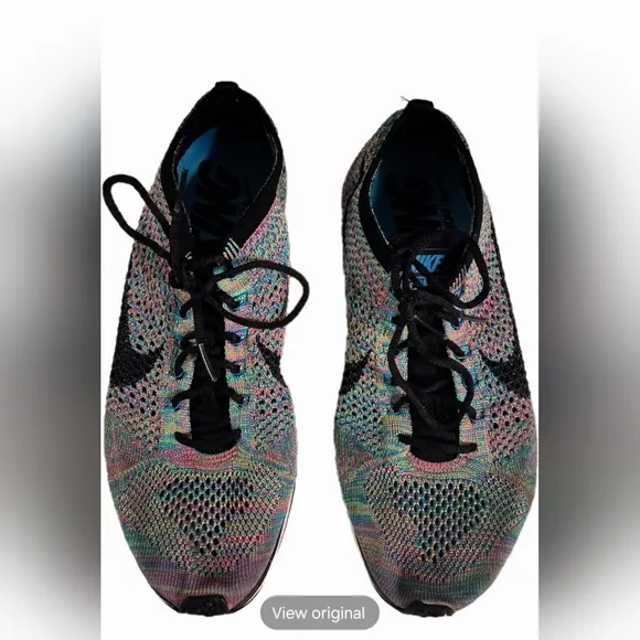 Nike Air Flyknit Racing Road Racer 2.0 Multicolored Running Sneaker Men's 9.5