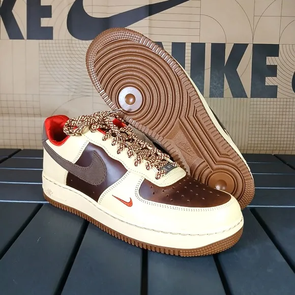 Nike Air Force 1 '07 Light British Tan Cacao HQ3447-222 Men's Size 9.5 - New NA