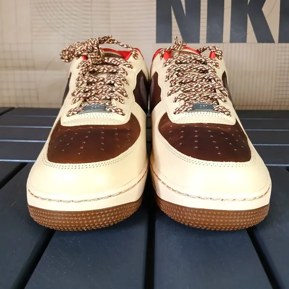 Nike Air Force 1 '07 Light British Tan Cacao HQ3447-222 Men's Size 9.5 - New NA