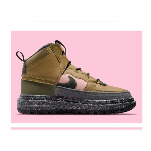 Nike Air Force 1 Boot NN Brown Kelp Sequoia DD0747-300 Men Sizes NWB no box top