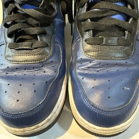 Nike Air Force 1 High Top Men’s Size 14 Blue Black With Ankle Strap‎ A03771-994