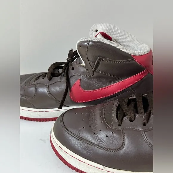 Nike Air Force One ‘07 Players Size 11 High Top Basketball Shoes Brown