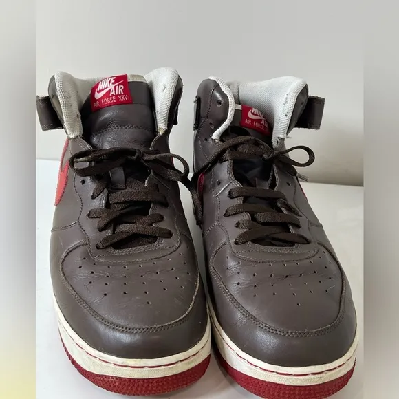 Nike Air Force One ‘07 Players Size 11 High Top Basketball Shoes Brown
