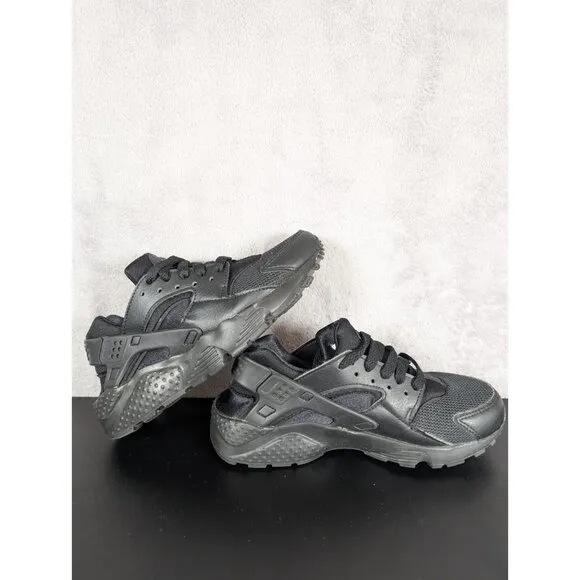 Nike Air Huarache Run Sneakers Boys Size 3.5 Youth Black Shoes Running Training
