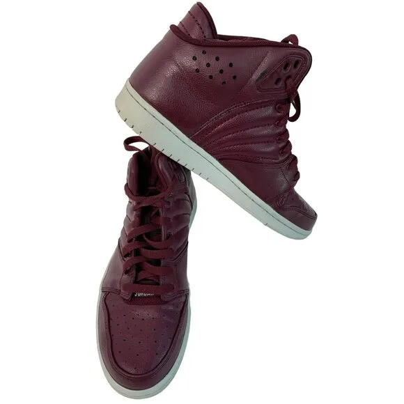 Nike Air Jordan  1 Flight 4  Maroon Sneakers Mens Size 9 US Athletic Shoes 7492