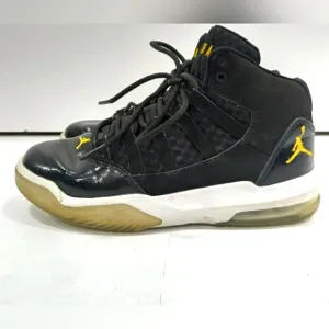 Nike Air Jordan Black &amp; Gold Sneakers Tennis Shoes Youth Size 4.5Y