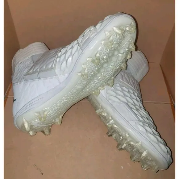 NIKE AIR JORDAN FORCE SAVAGE ELITE 2 FOOTBALL CLEATS WHITE MEN'S SIZE 16 NEW
