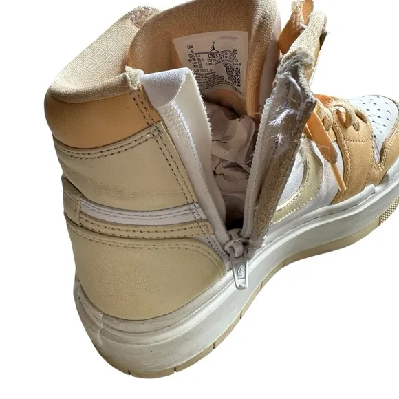 NIKE Air Jordan Sneakers Shoes Elevate High Platform High Top Peach Size 6