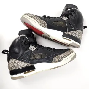 Nike Air Jordan Spizike Black Cement Gray Brooklyn Boys High Top Sneakers 6Y
