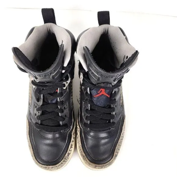 Nike Air Jordan Spizike Black Cement Gray Brooklyn Boys High Top Sneakers 6Y