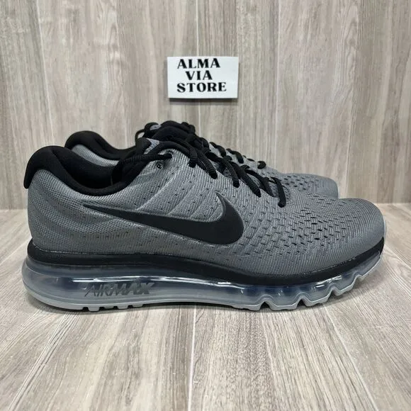 Nike Air Max 2017 Running Training Shoes Gray Black 849559-011 Men’s Size 9