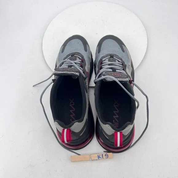 Nike Air Max 270 React Men Size 10.5 CT3135 001 Black Grey Red Training Shoes