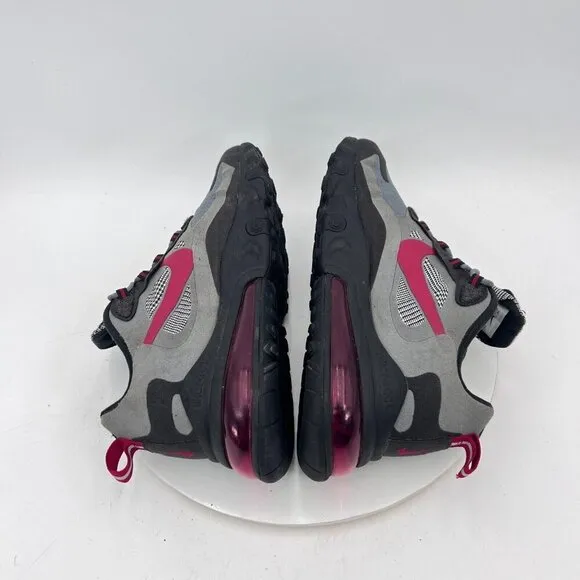 Nike Air Max 270 React Men Size 10.5 CT3135 001 Black Grey Red Training Shoes