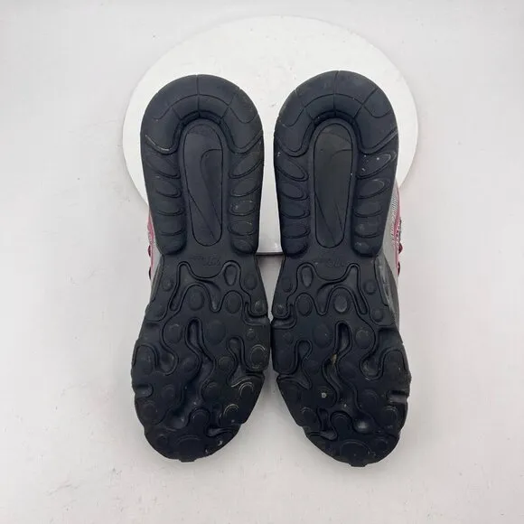 Nike Air Max 270 React Men Size 10.5 CT3135 001 Black Grey Red Training Shoes