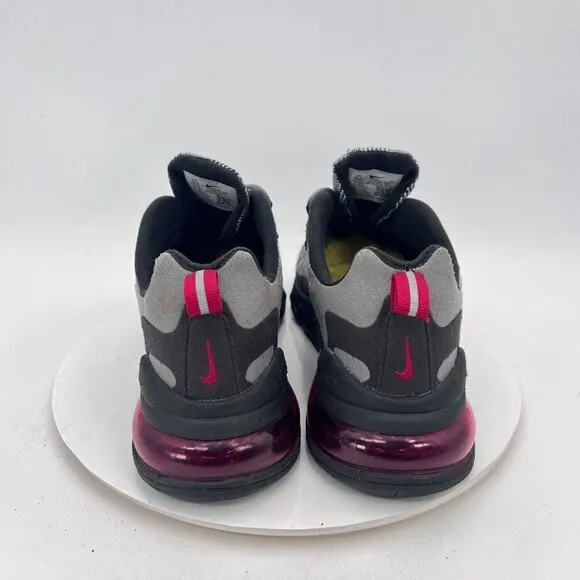 Nike Air Max 270 React Men Size 10.5 CT3135 001 Black Grey Red Training Shoes