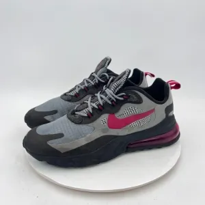 Nike Air Max 270 React Men Size 10.5 CT3135 001 Black Grey Red Training Shoes