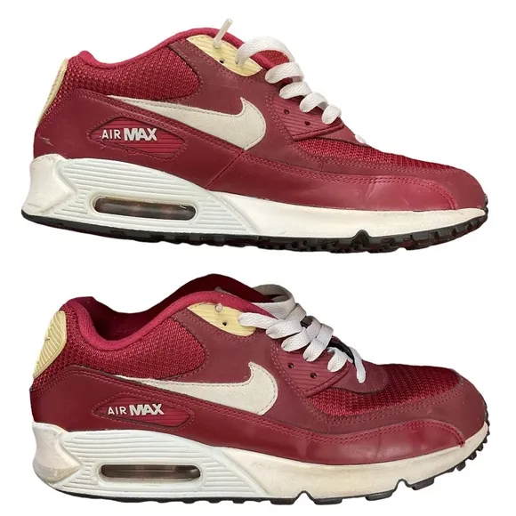 Nike Air Max 90 Essentials Sneakers | Size 10 | 537384-605 | Burgundy