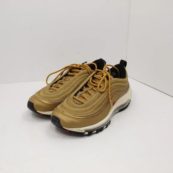 Nike Air Max 97 Gold Metallic Youth Tennis Shoes