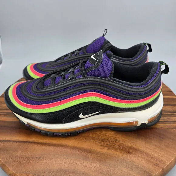 Nike Air Max 97 Joker Shoes Men's 8 Purple Black Low Top Athletic Sneakers