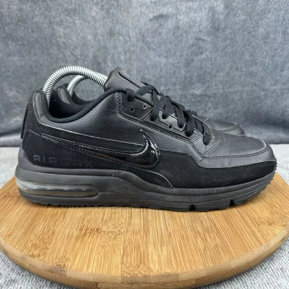 Nike Air Max LTD Shoes Mens Size 8.5 Triple Black Basketball Training Sneakers
