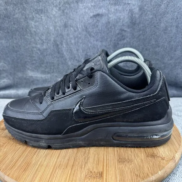 Nike Air Max LTD Shoes Mens Size 8.5 Triple Black Basketball Training Sneakers