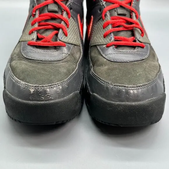 Nike Air Max Mens 9 Vintage Black Red Athletic Running Sneakers Lace-Up High Top