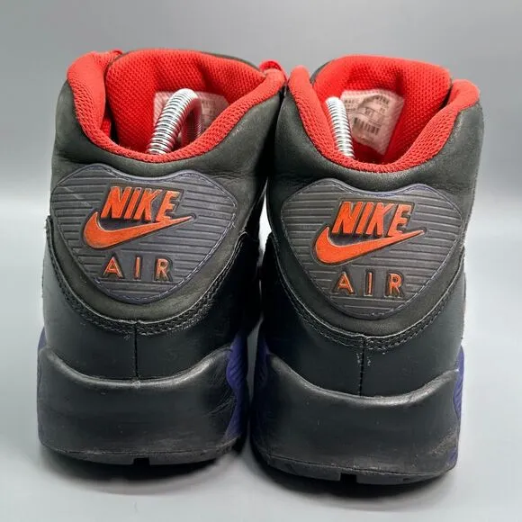 Nike Air Max Mens 9 Vintage Black Red Athletic Running Sneakers Lace-Up High Top