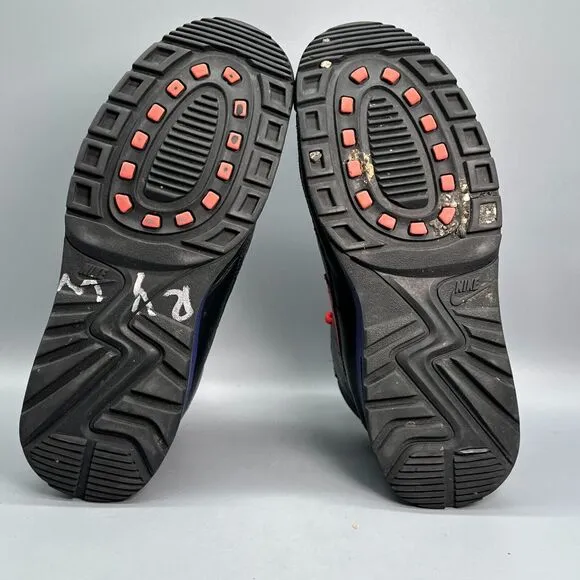 Nike Air Max Mens 9 Vintage Black Red Athletic Running Sneakers Lace-Up High Top