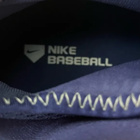 Nike air max Mens baseball cleats blue white Sz 16 shoes athletic