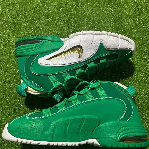 Nike Air Max Penny 1 Stadium Green Metallic Gold White sz 10 Men's DS No Lid