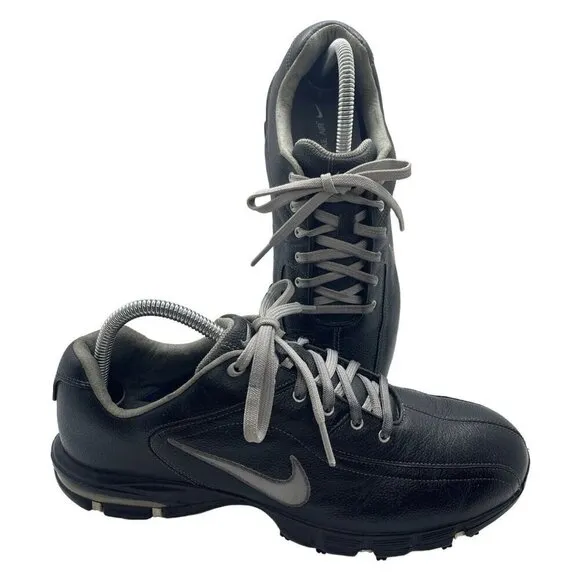 Nike Air Max Revive Men's Black Traction At Contact Golf Leather Shoes Cleats 8