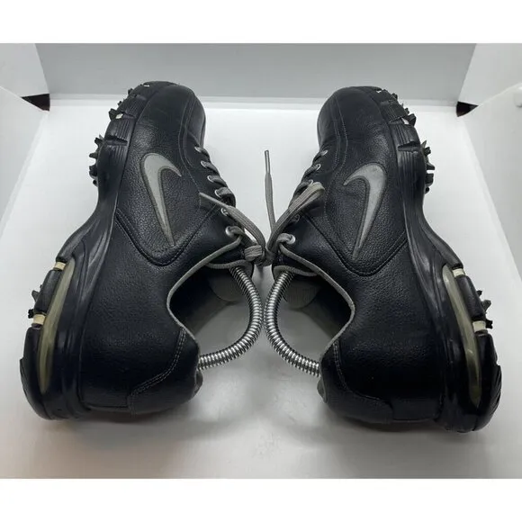 Nike Air Max Revive Men's Black Traction At Contact Golf Leather Shoes Cleats 8