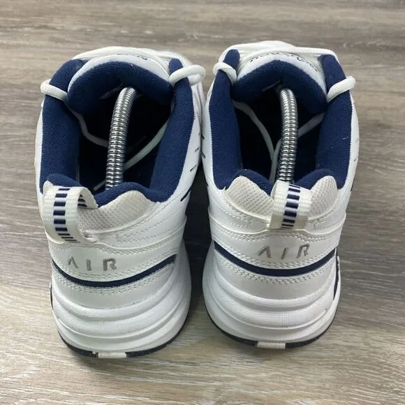 Nike Air Monarch IV 416355-102 White Silver Navy Men Size 10 D