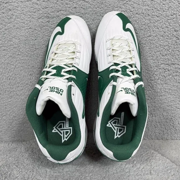 Nike Air MVP Baseball Mens Size 16 Baseball Cleats Shoes Green White