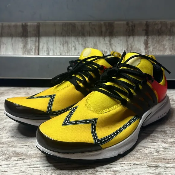 Nike Air Presto “Road Race” Athletic Shoes Speed Yellow Black Red White Sz 12