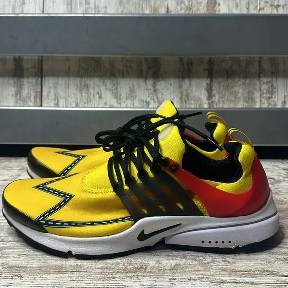Nike Air Presto “Road Race” Athletic Shoes Speed Yellow Black Red White Sz 12