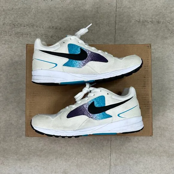 Nike Air Skylon 2 Clear Emerald Low Top Shoes Cream White Purple Blue Mens 10.5