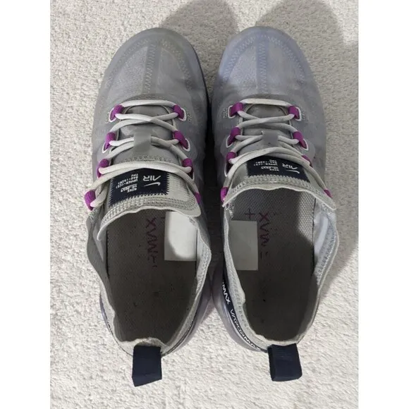 Nike Air Vapormax 2019 Women’s Football Grey Purple Sz 7 AR6632-023